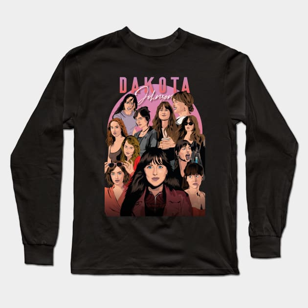 Dakota Johnson Long Sleeve T-Shirt by arianarestrepo